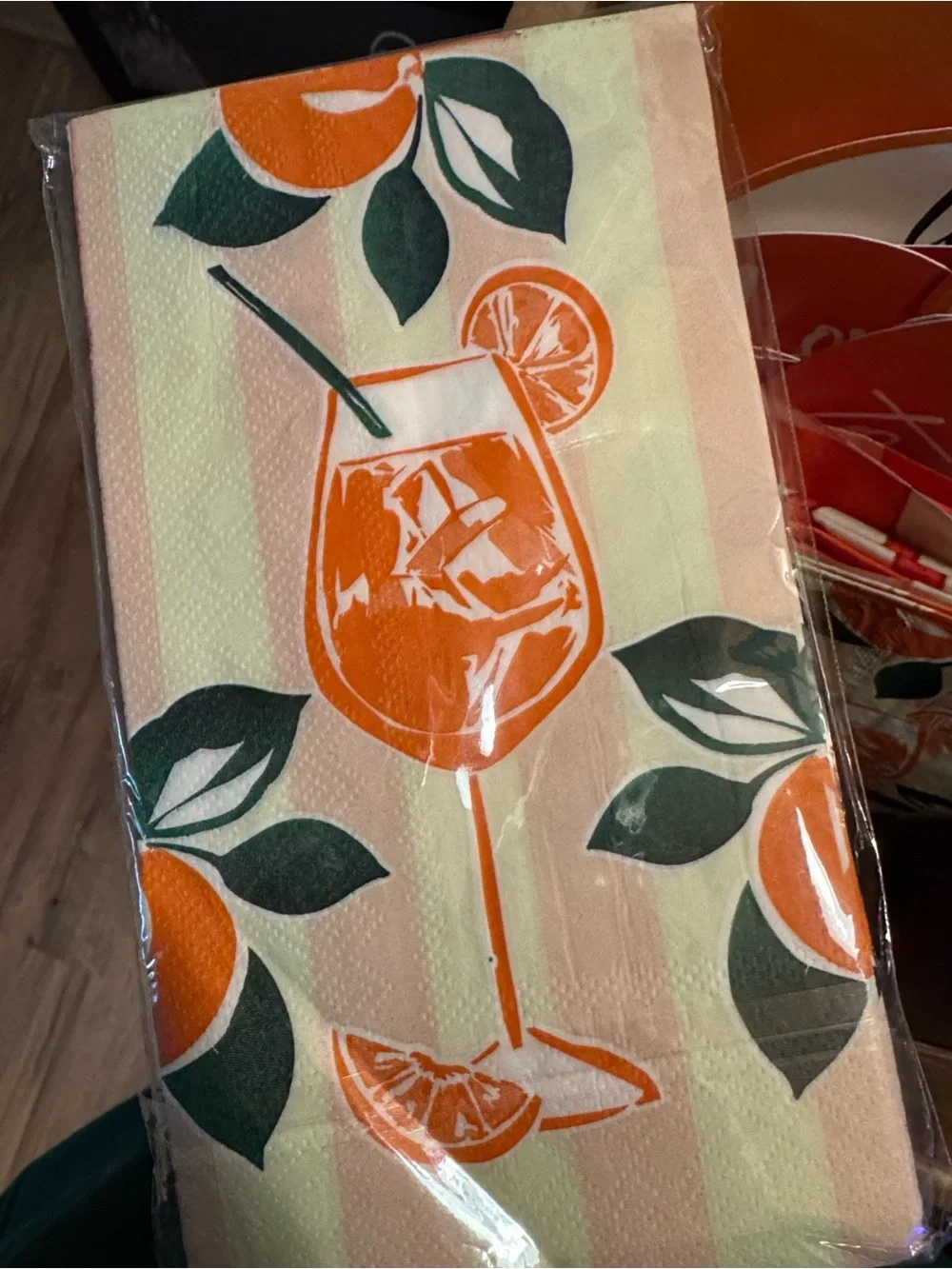 Spritz Bar Orange & White Decorative Banner and decor